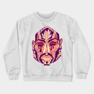 Peach African Mask No 9 Crewneck Sweatshirt